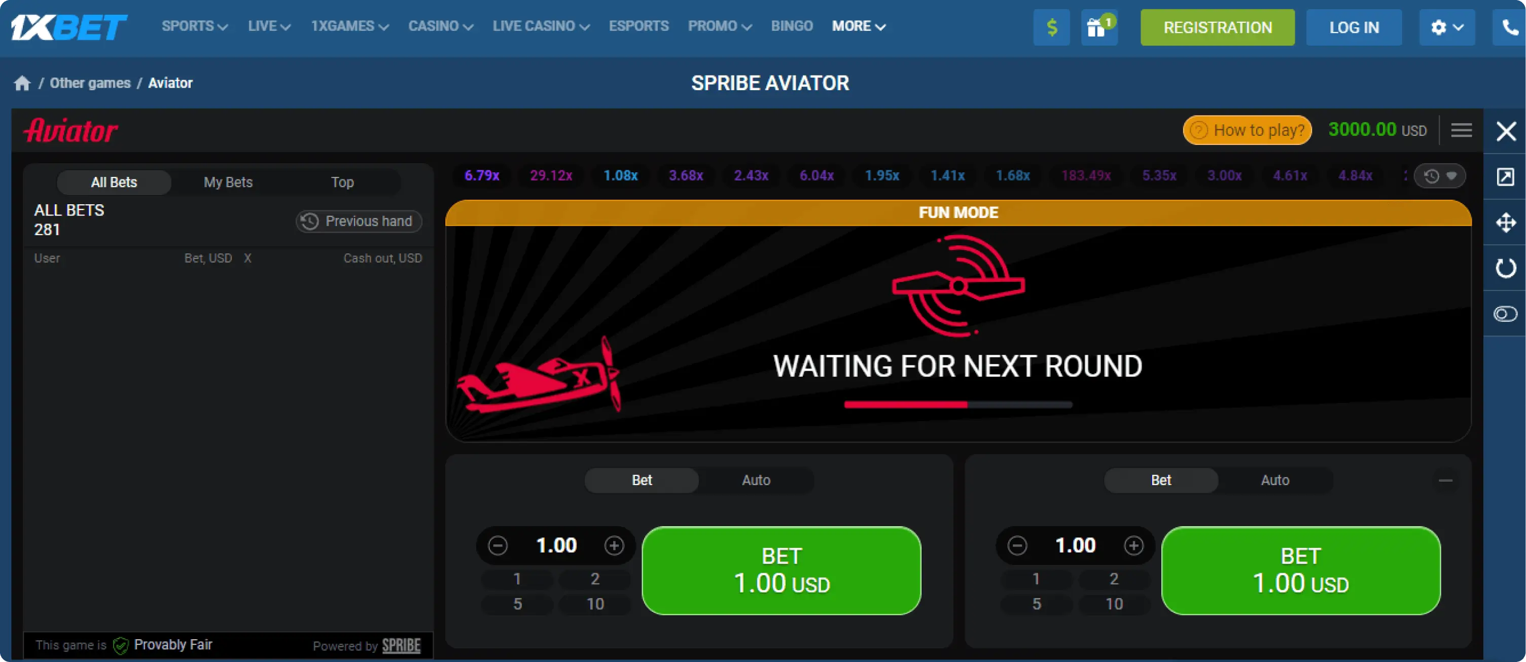 How to play Aviator in 1xbet